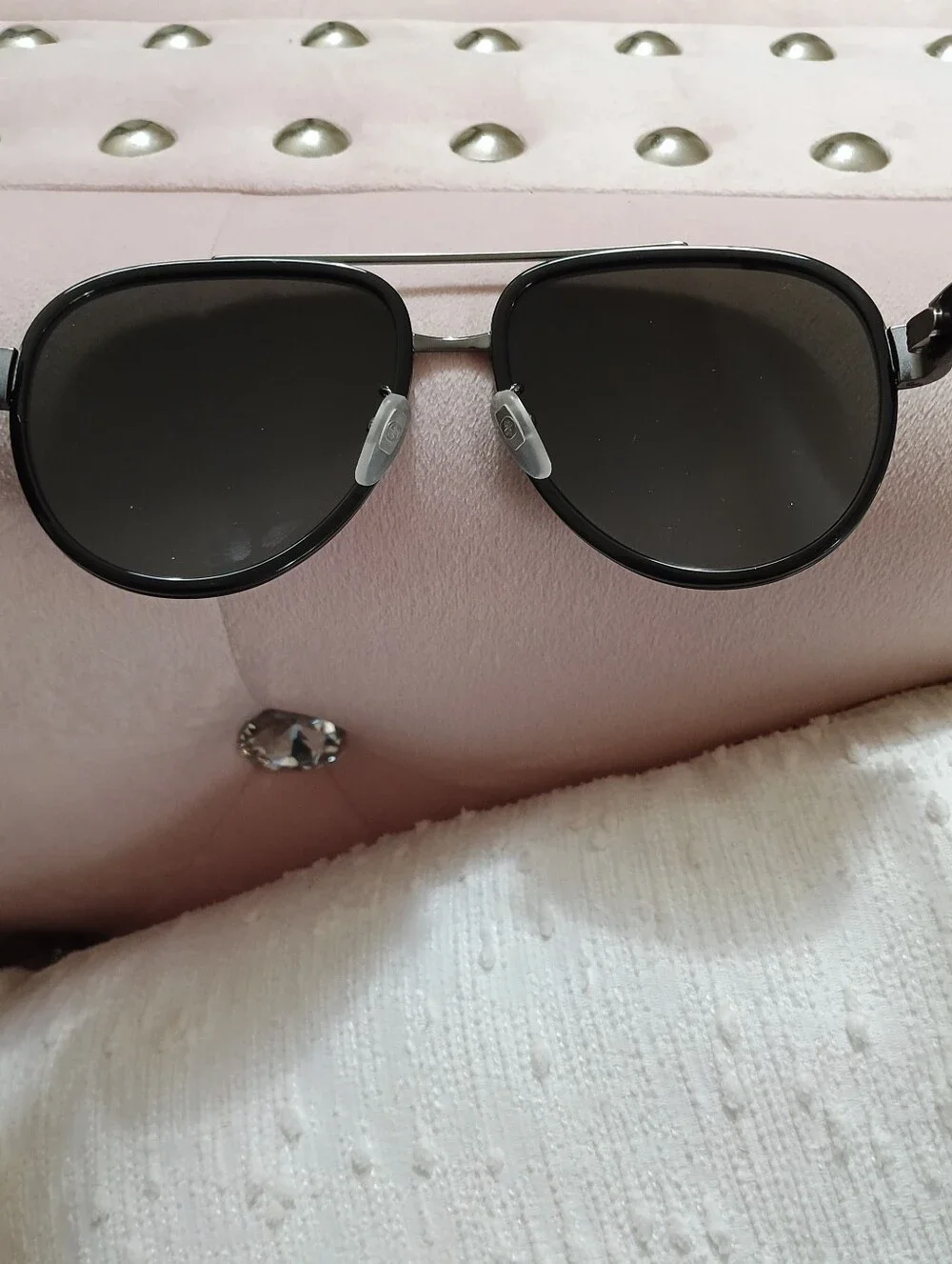 Gucci GG0447S 001 Black Aviator Sunglasses with Green and Red Temple Stripes